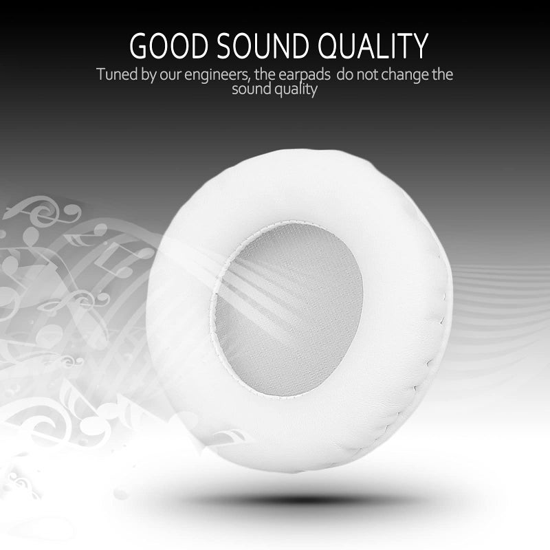 Krone Kalpasmos Universal Replacement 75mm Earpads for Sony, ATHAKG, HifiMan, Philips, Fostex, JVC, Pioneer On-Ear Headphones (List Inside) Headphone Earpads Cover White & Grey - Image 4